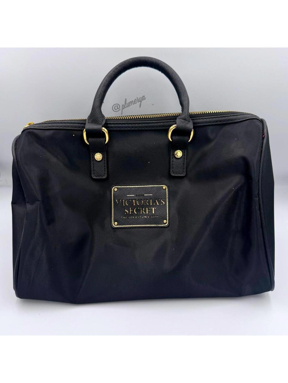 Victoria's Secret Women.s Y2K LOVE Sexiest On Earth Black Pink Satchel Purse Bag